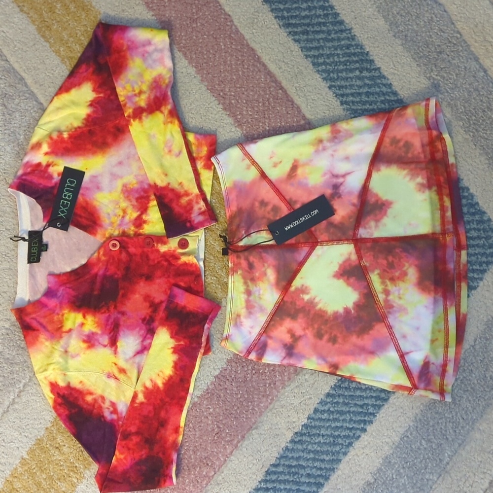 NWT Dolls Kill tie dye set